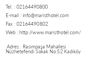 The Marist Hotel iletiim bilgileri